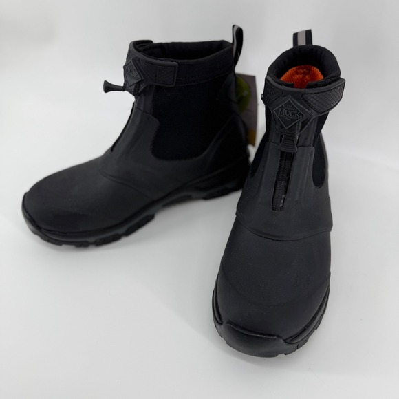 NEW The Original Muck Boot Company Men's Black Apex mid zip Ankle boot sz 12 - Picture 8 of 9